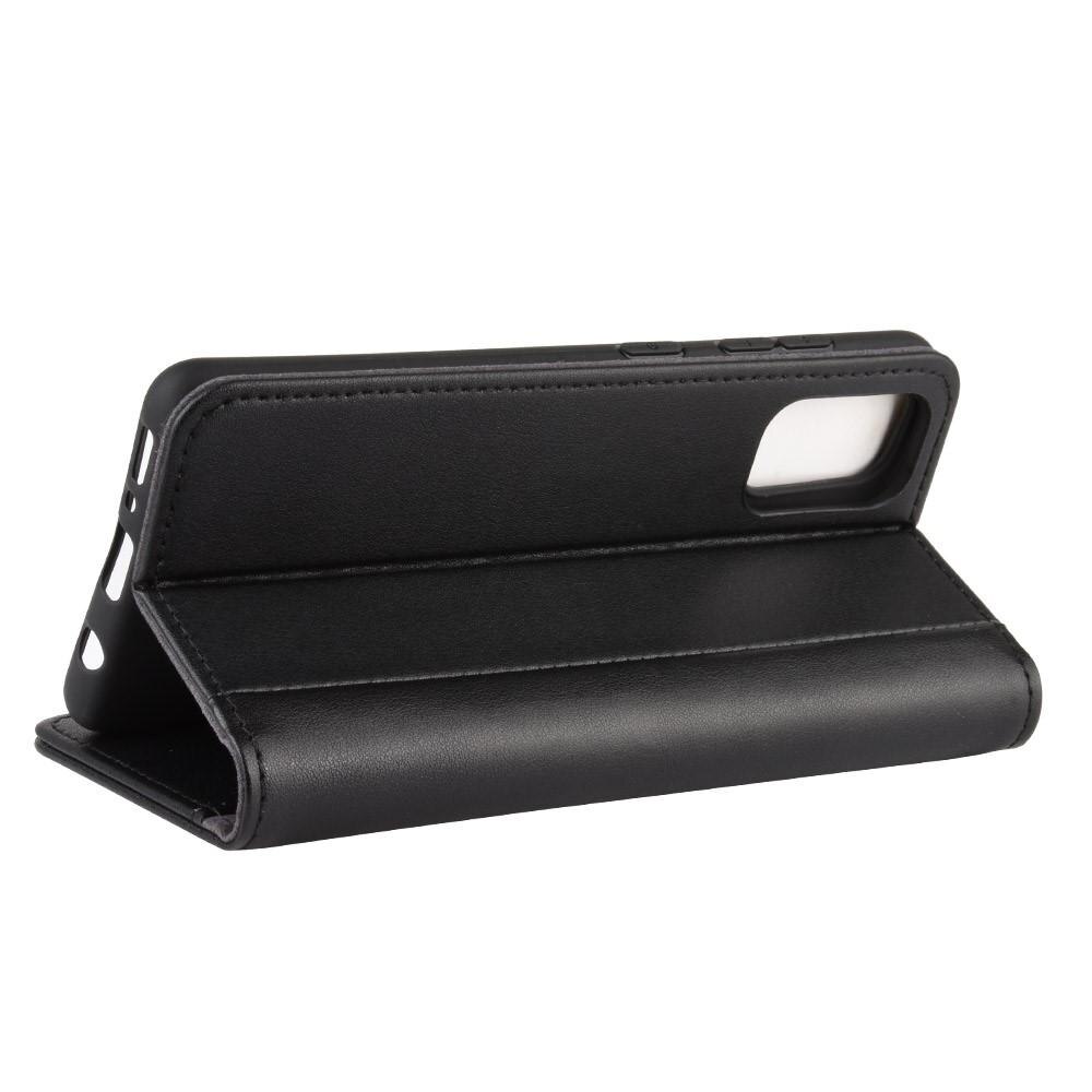 Étui en cuir veritable Samsung Galaxy A41, Noir