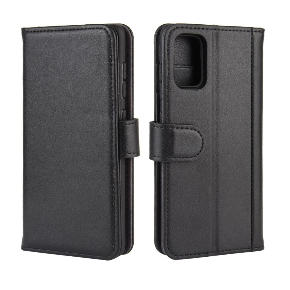 Étui en cuir veritable Samsung Galaxy A41, Noir