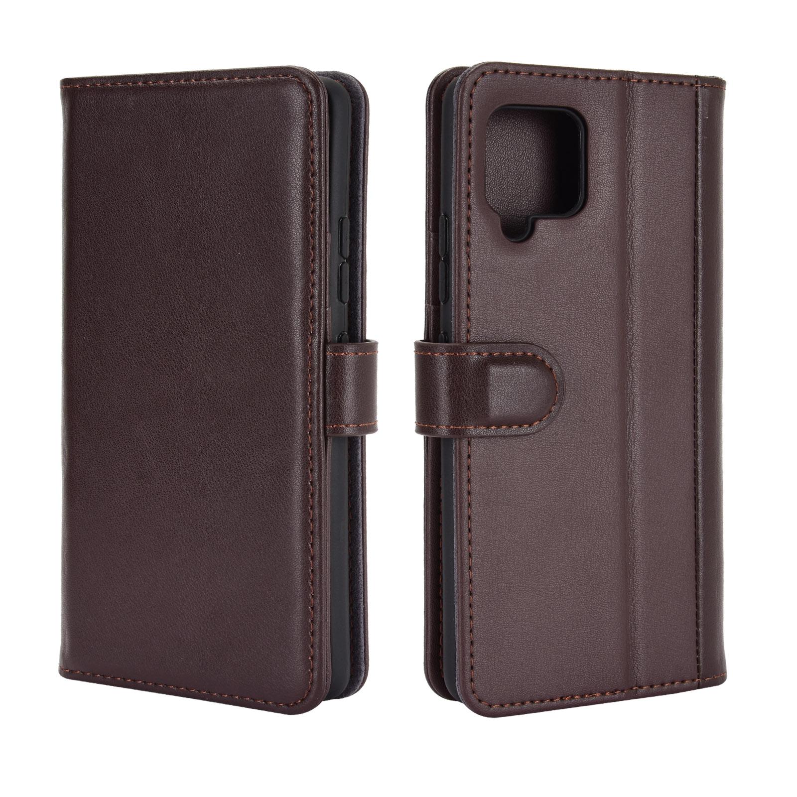 Étui en cuir veritable Samsung Galaxy A42, Marron