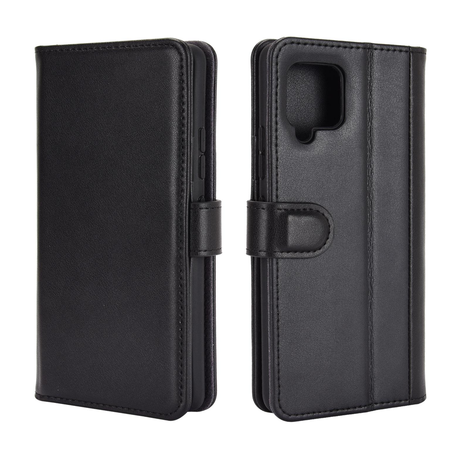 Étui en cuir veritable Samsung Galaxy A42, Noir