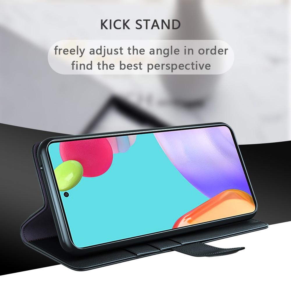 Étui en cuir veritable Samsung Galaxy A52 5G, Noir