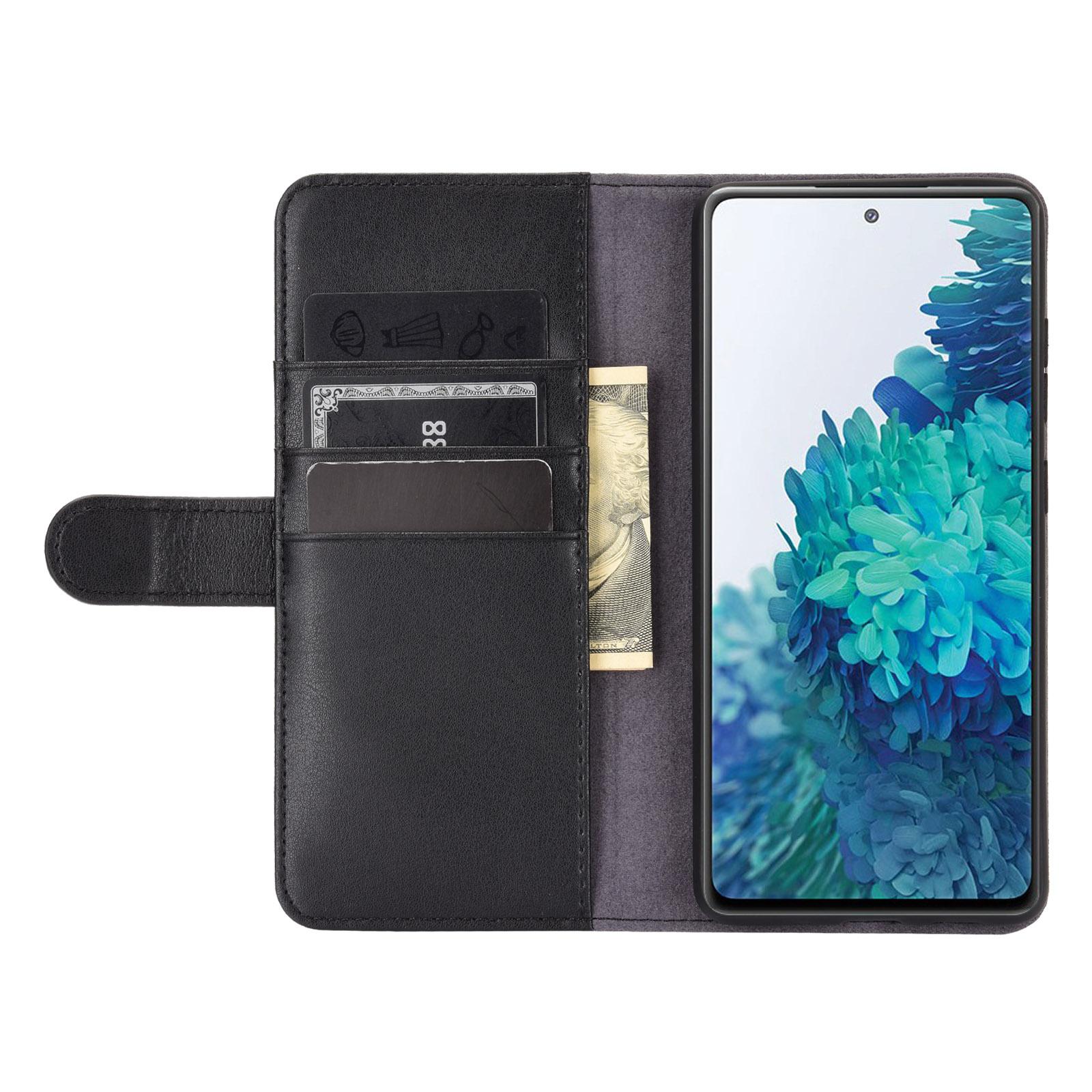Étui en cuir veritable Samsung Galaxy S20 FE, Noir