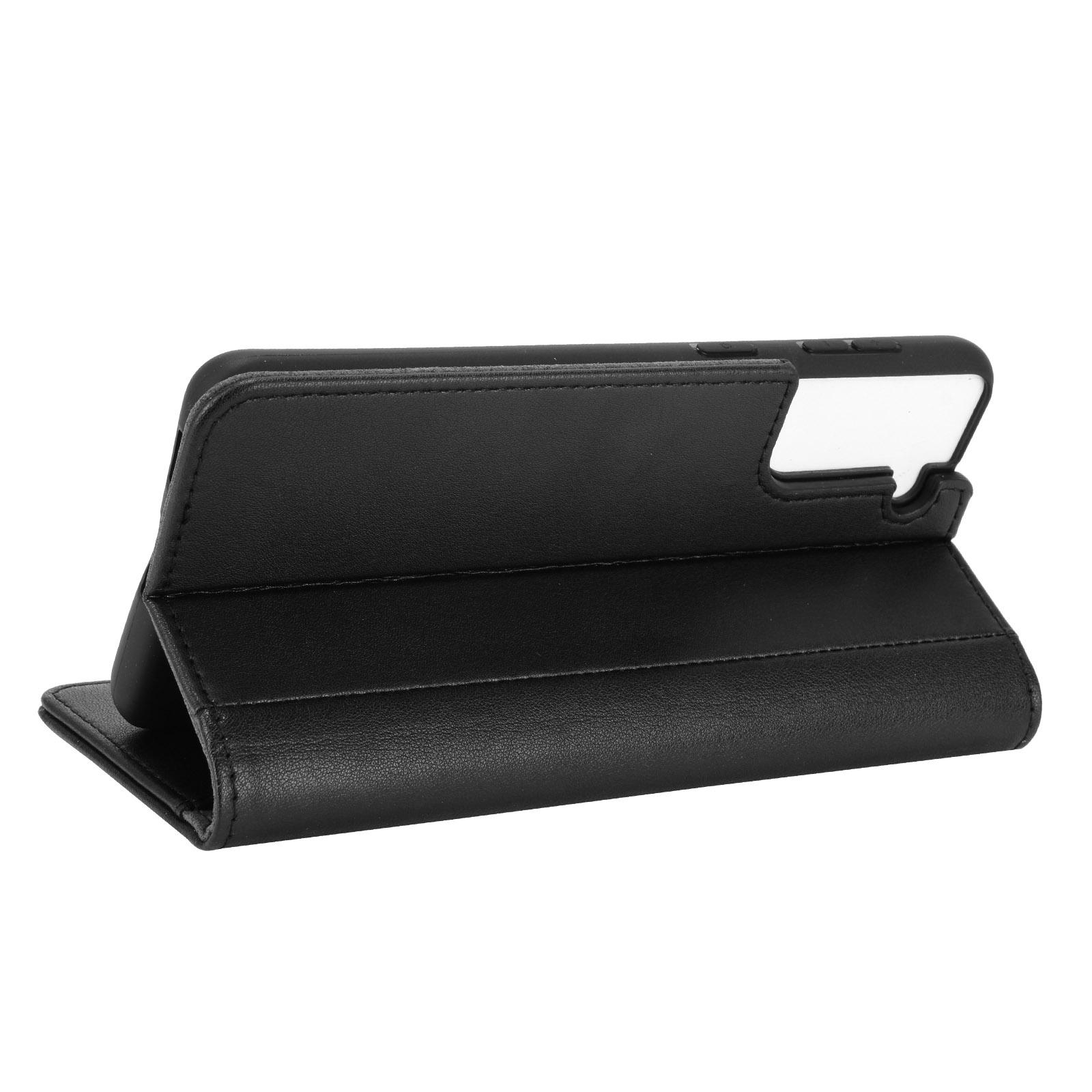 Étui en cuir veritable Samsung Galaxy S21 Plus, Noir