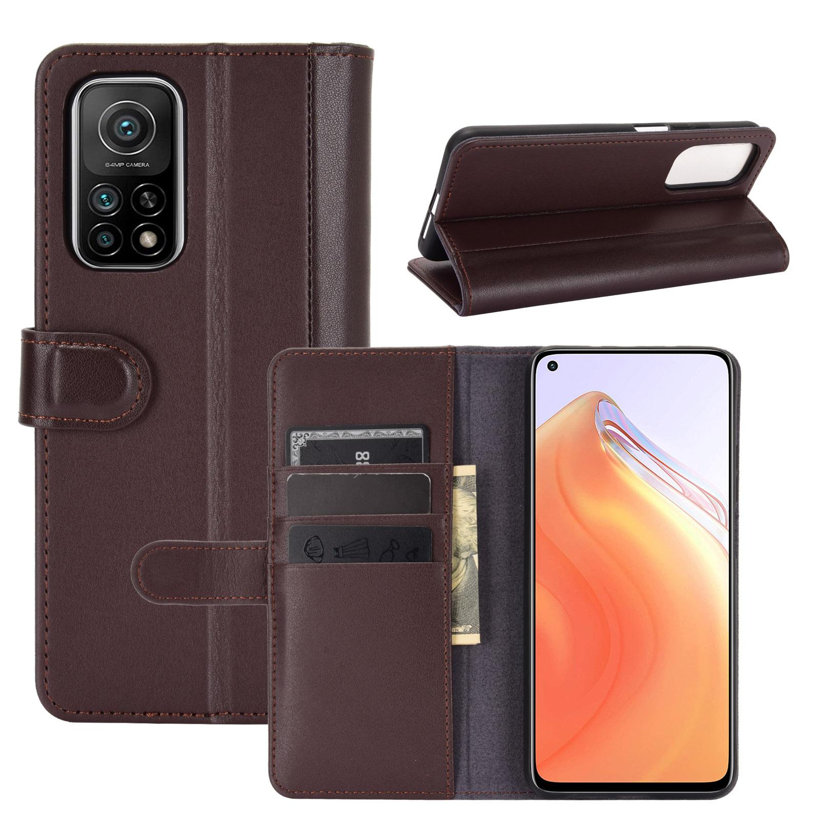 Étui en cuir veritable Xiaomi Mi 10T/10T Pro, marron