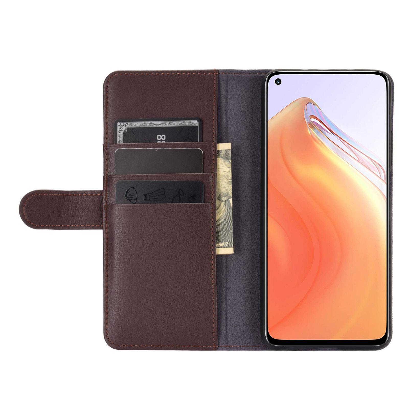 Étui en cuir veritable Xiaomi Mi 10T/10T Pro, marron