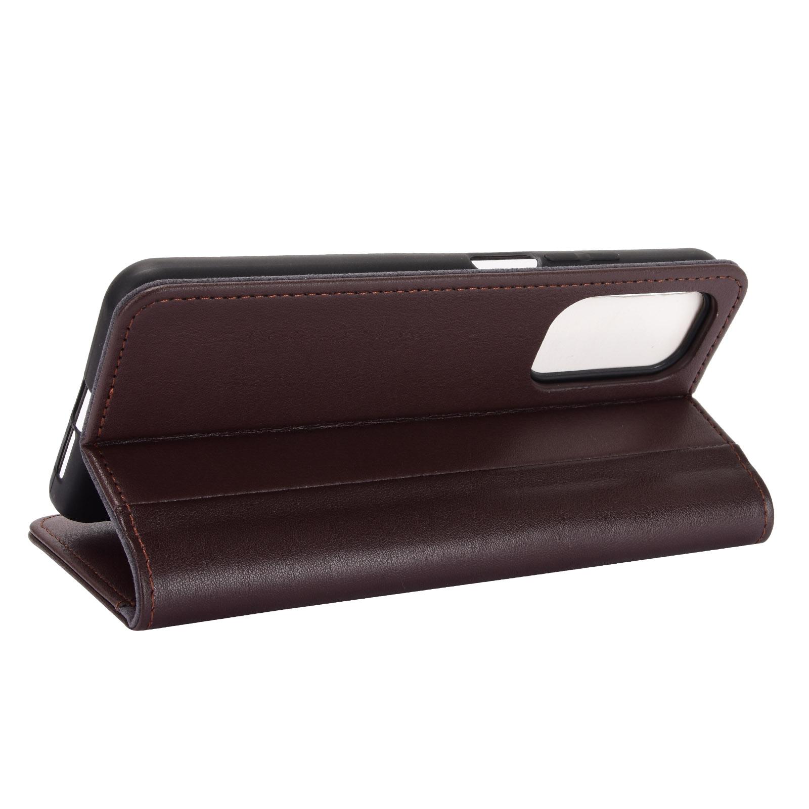 Étui en cuir veritable Xiaomi Mi 10T/10T Pro, Marron