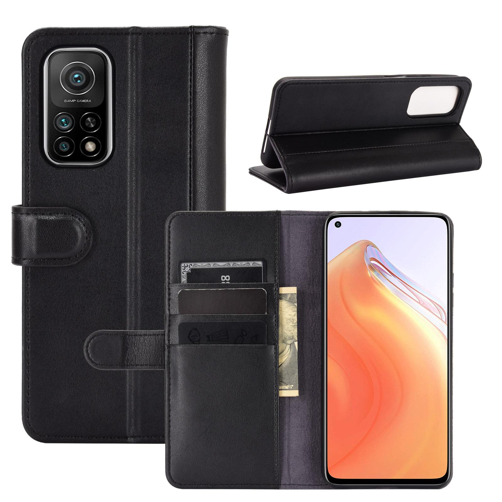 Étui en cuir veritable Xiaomi Mi 10T/10T Pro, noir