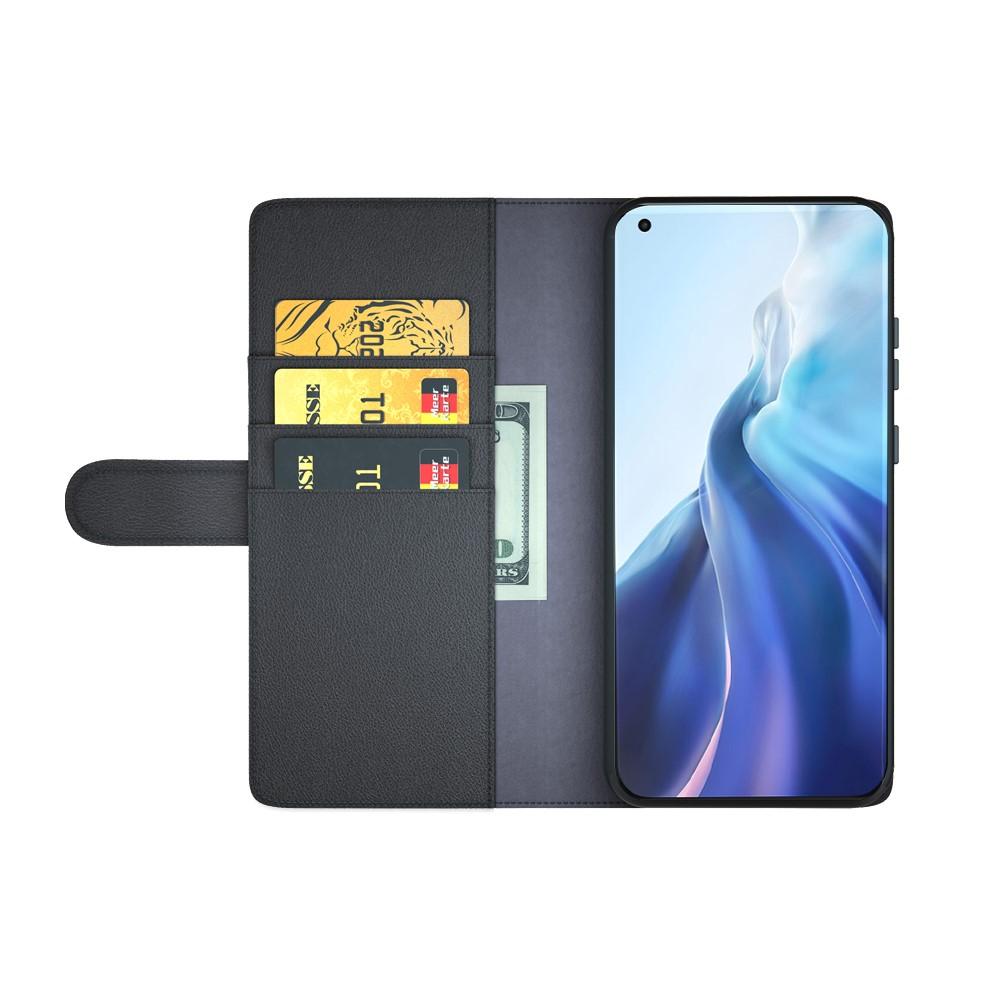 Étui en cuir veritable Xiaomi Mi 11, Noir