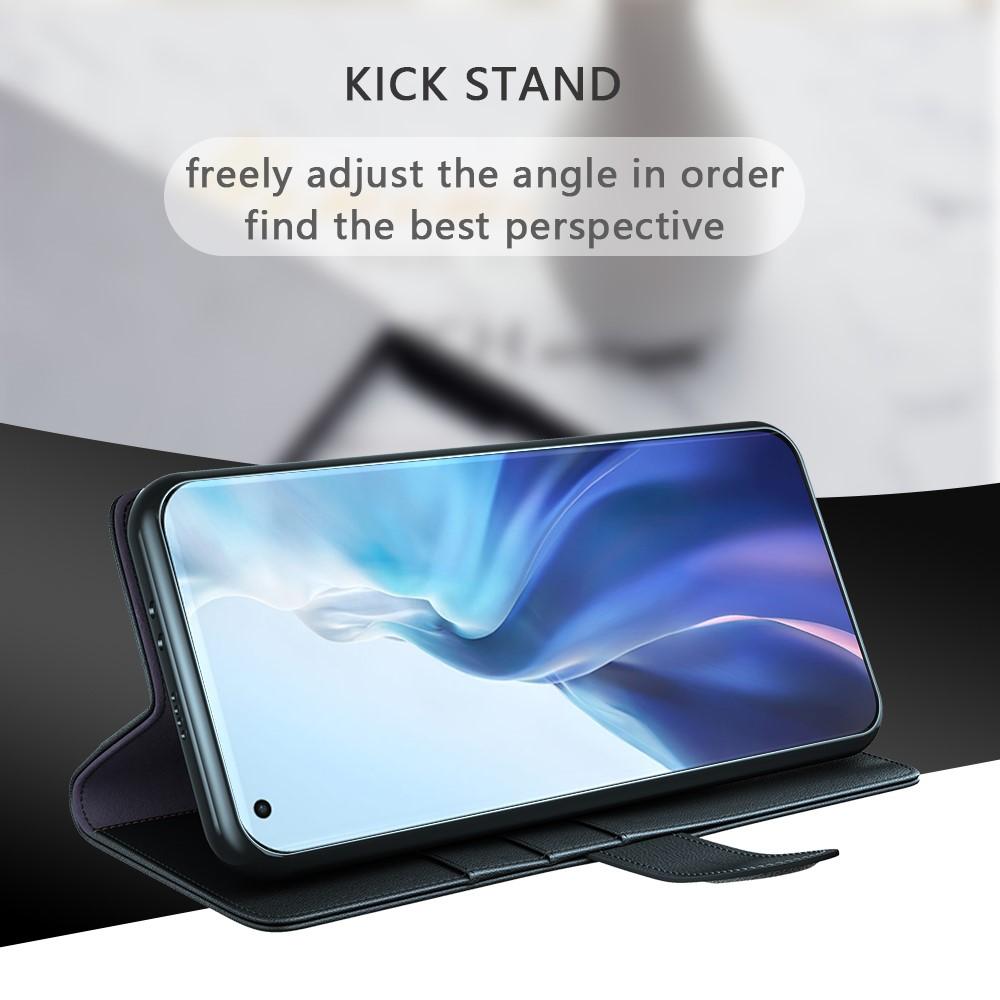 Étui en cuir veritable Xiaomi Mi 11, Noir