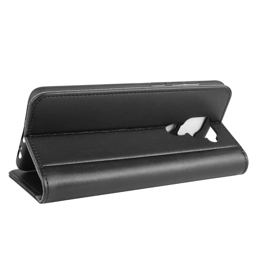 Étui en cuir veritable Xiaomi Redmi Note 9 Pro, Noir