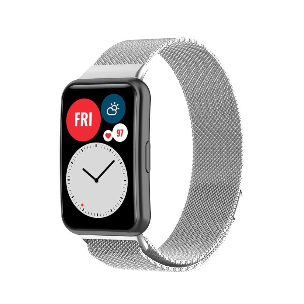 Bracelet milanais pour Huawei Watch Fit, Argent