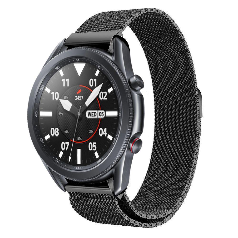 Bracelet milanais pour Samsung Galaxy Watch 3 41mm, Noir