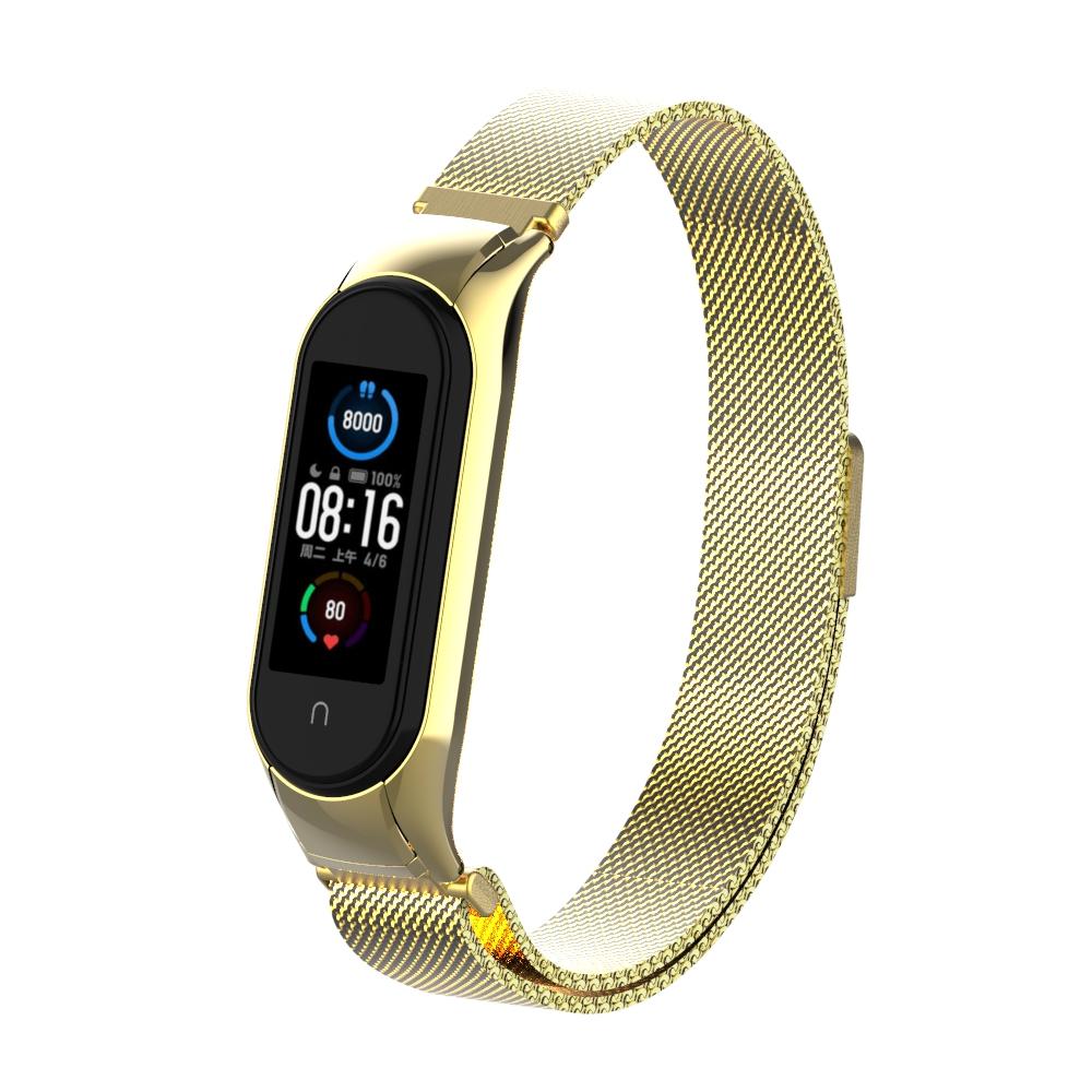 Bracelet milanais pour Xiaomi Mi Band 5/6, or