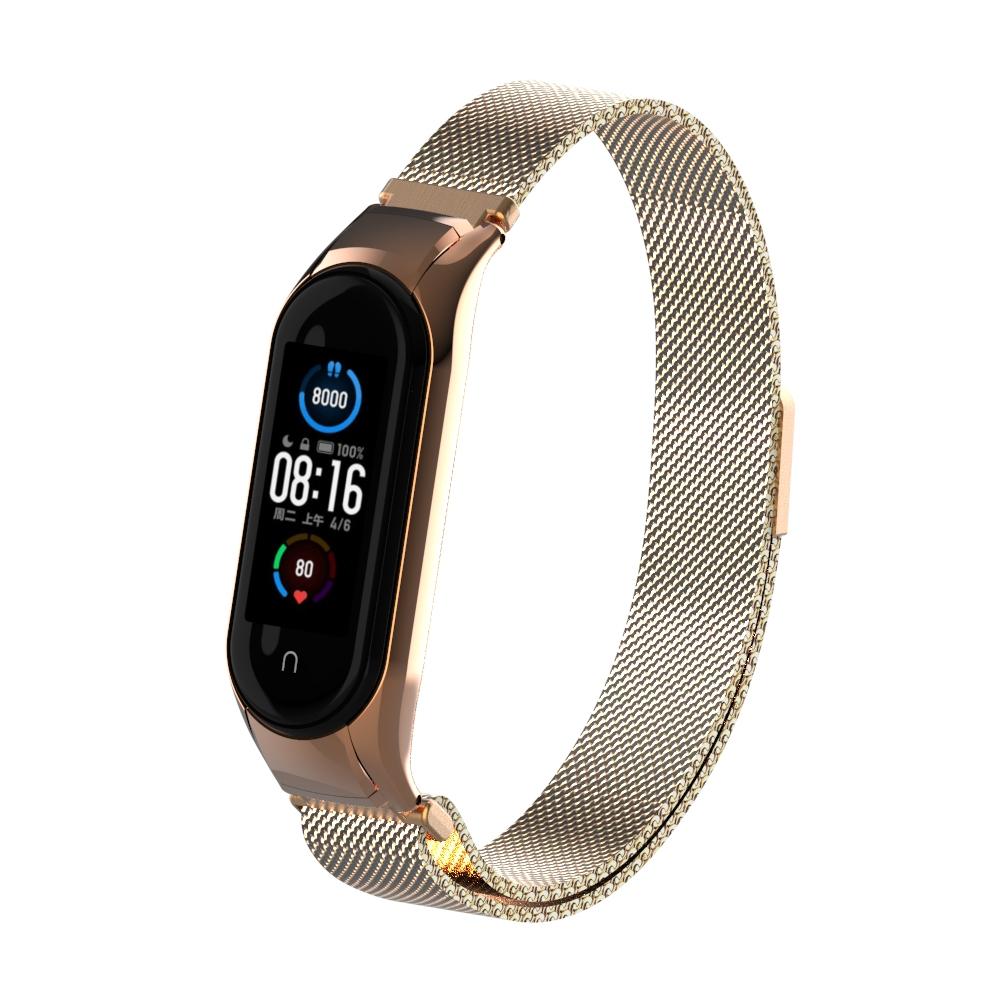 Bracelet milanais pour Xiaomi Mi Band 5/6, or rose