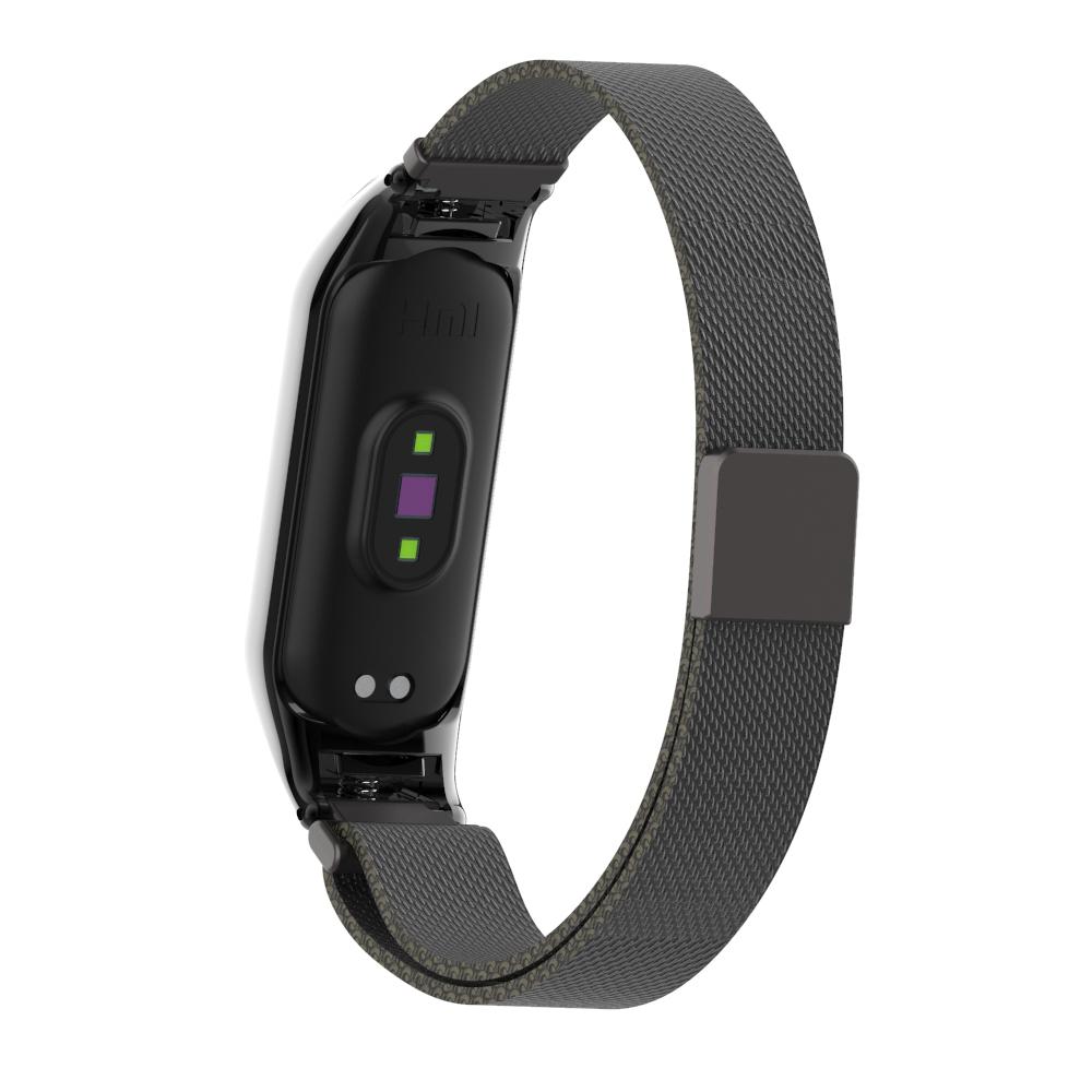 Bracelet milanais pour Xiaomi Mi Band 5/6, noir