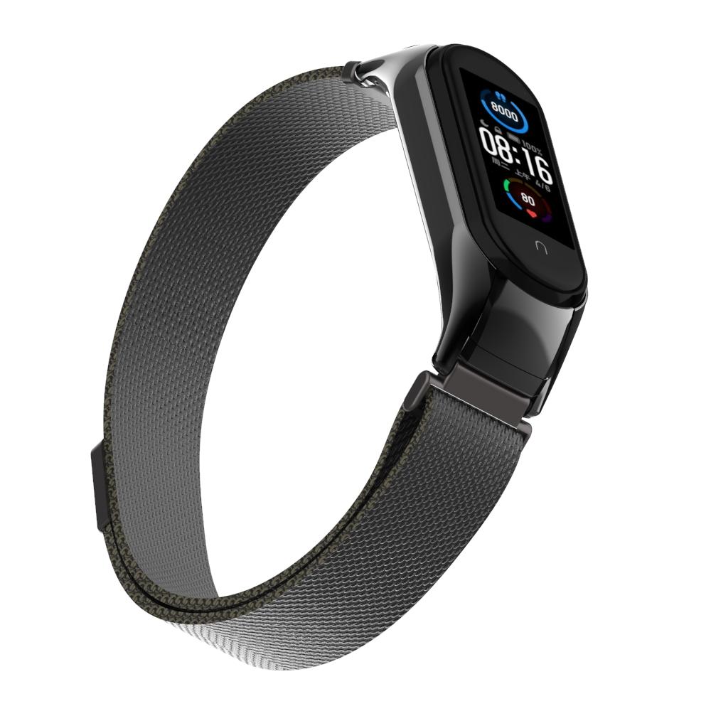 Bracelet milanais pour Xiaomi Mi Band 5/6, noir