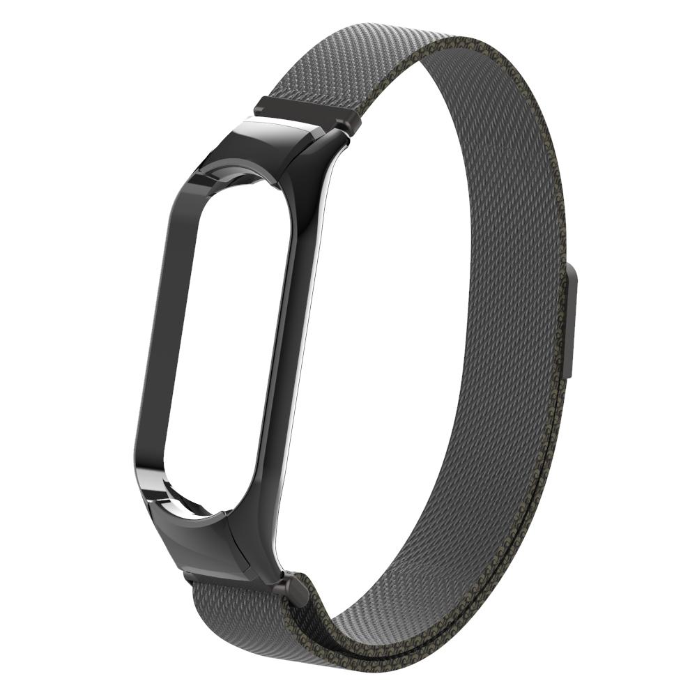 Bracelet milanais pour Xiaomi Mi Band 5/6, noir