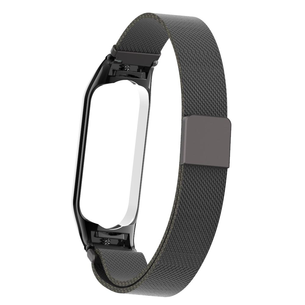 Bracelet milanais pour Xiaomi Mi Band 5/6, noir