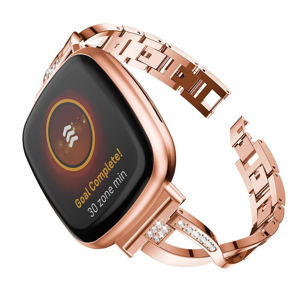 Bracelet Cristal Fitbit Versa 4 Rose Gold