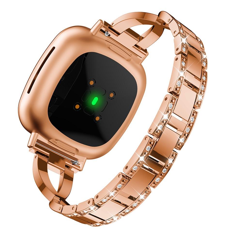 Bracelet Cristal Fitbit Sense 2 Rose Gold