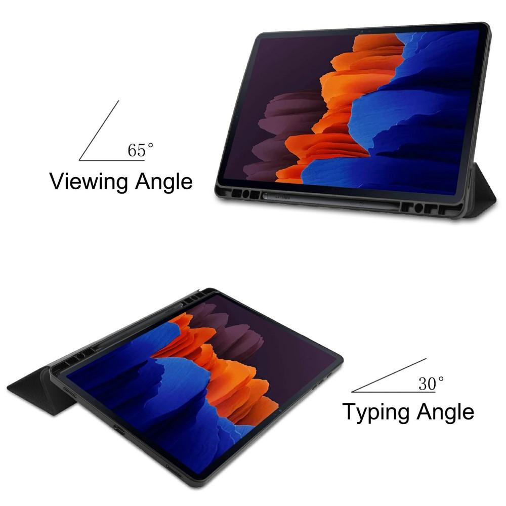 Étui Tri-Fold Samsung Galaxy Tab S7 Plus/S8 Plus 12.4 Noir