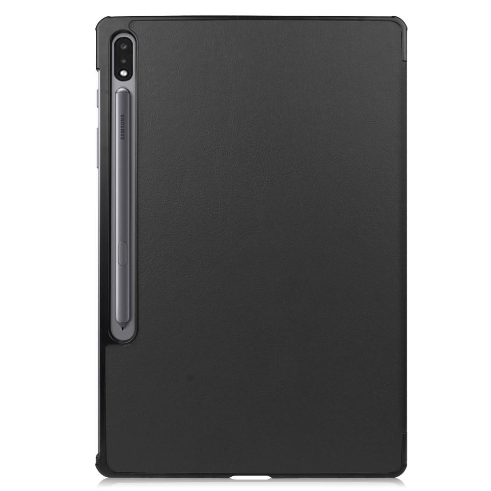 Étui Tri-Fold Samsung Galaxy Tab S7 Plus/S8 Plus 12.4 Noir