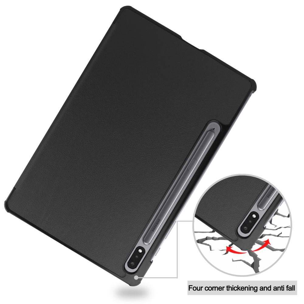 Étui Tri-Fold Samsung Galaxy Tab S8/Galaxy Tab S7, Noir