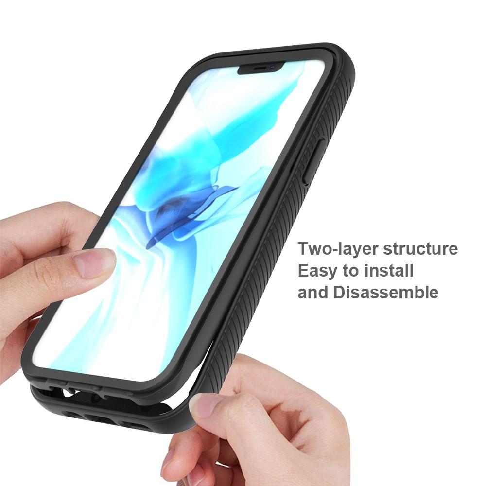 Coque de couverture complète iPhone 12/iPhone 12 Pro, Noir