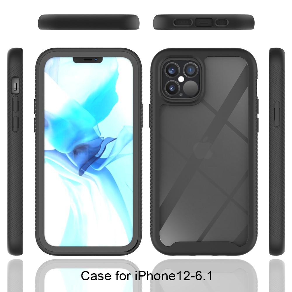 Coque de couverture complète iPhone 12/iPhone 12 Pro, Noir