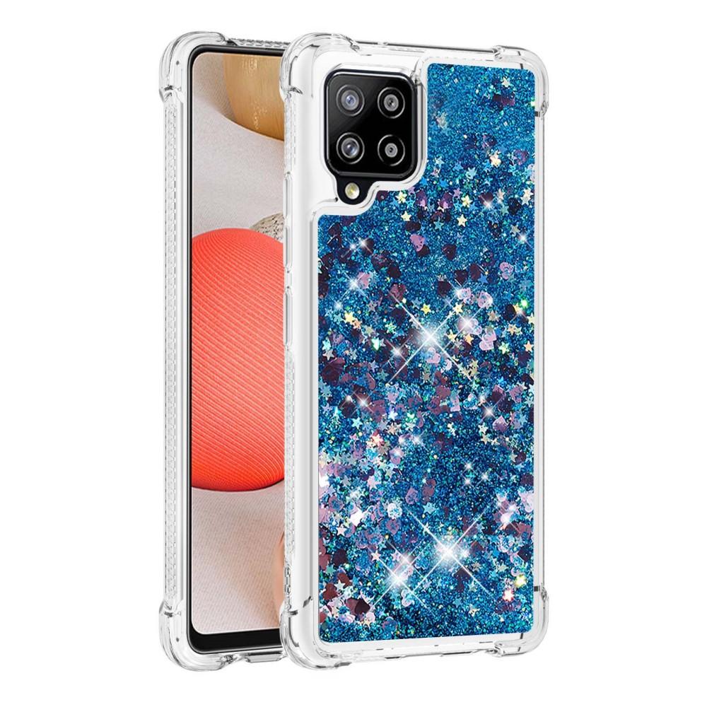 Coque Glitter Powder TPU Samsung Galaxy A42 Bleu