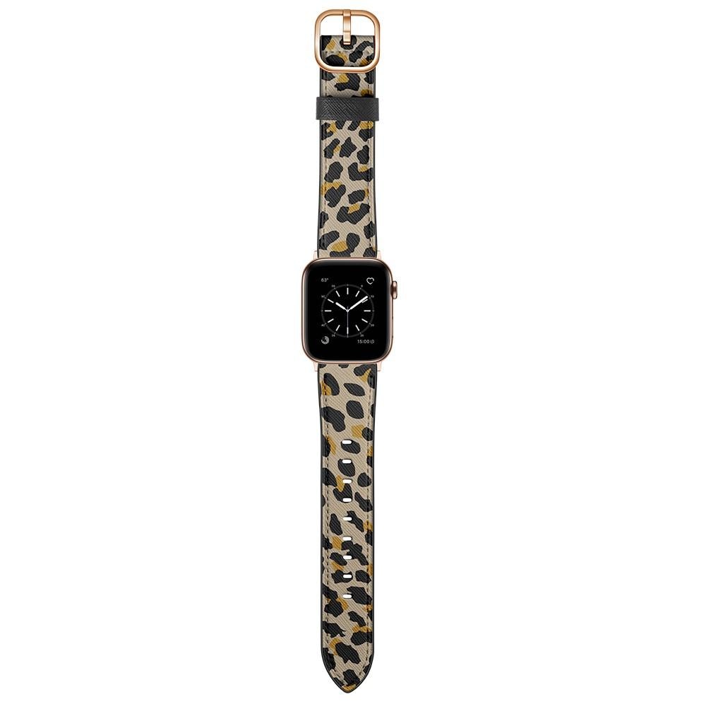 Bracelet en cuir Apple Watch SE 40mm, Leopard