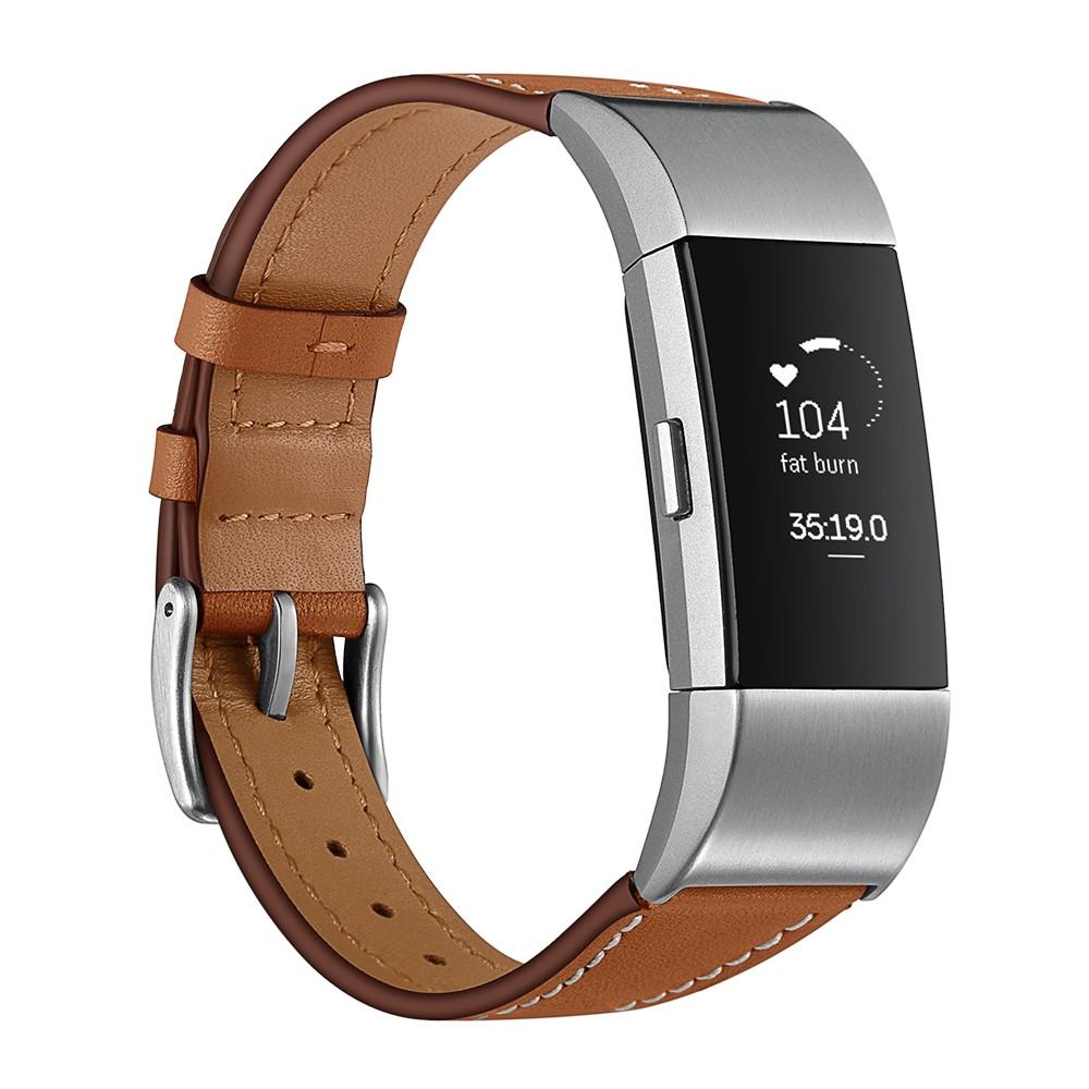 Bracelet en cuir Fitbit Charge 2, Marron