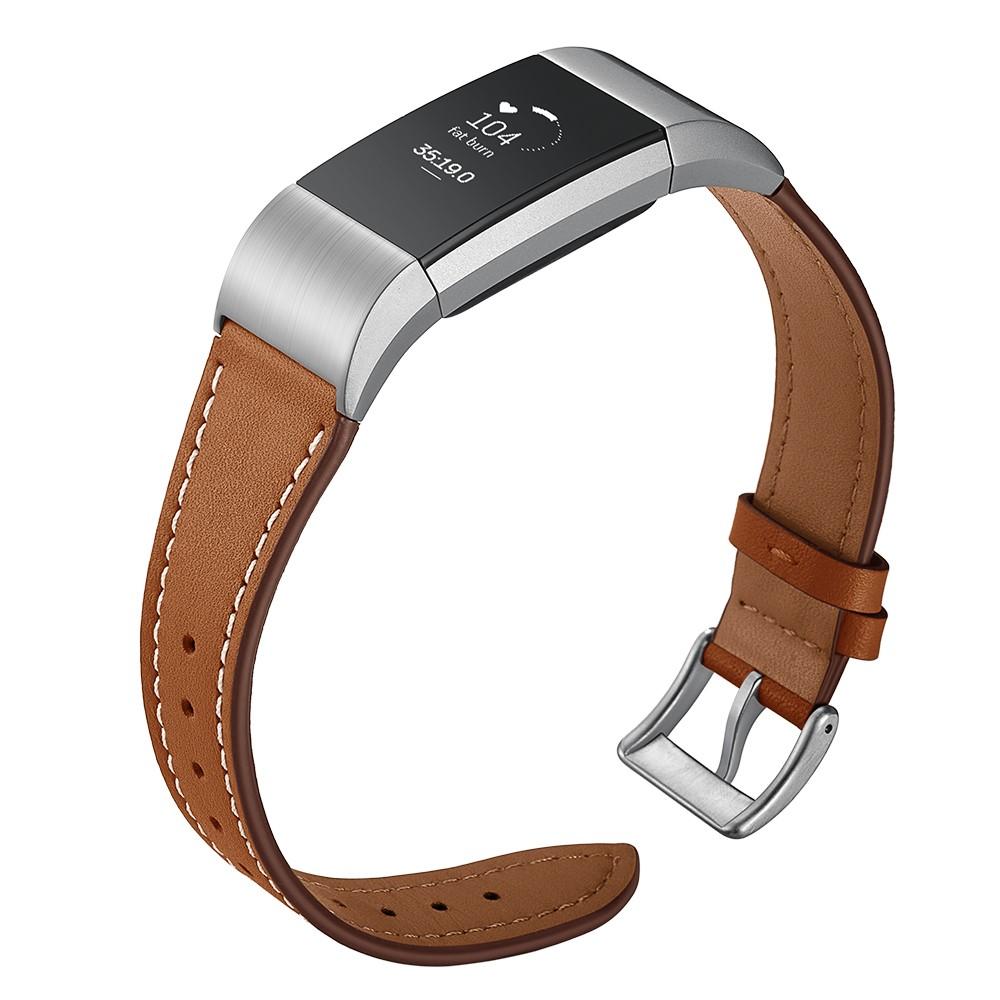 Bracelet en cuir Fitbit Charge 2, Marron
