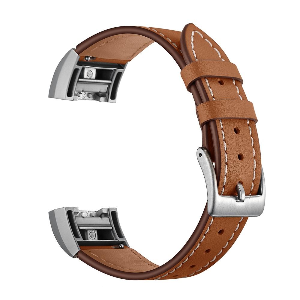 Bracelet en cuir Fitbit Charge 2, Marron