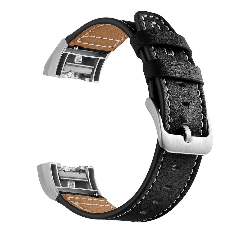 Bracelet en cuir Fitbit Charge 2, Noir