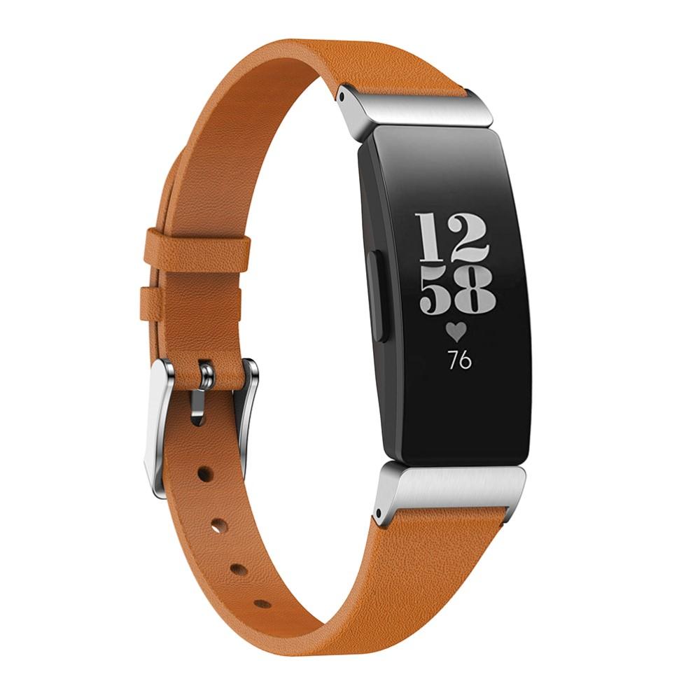 Bracelet en cuir Fitbit Inspire/Inspire HR/Inspire 2, Marron