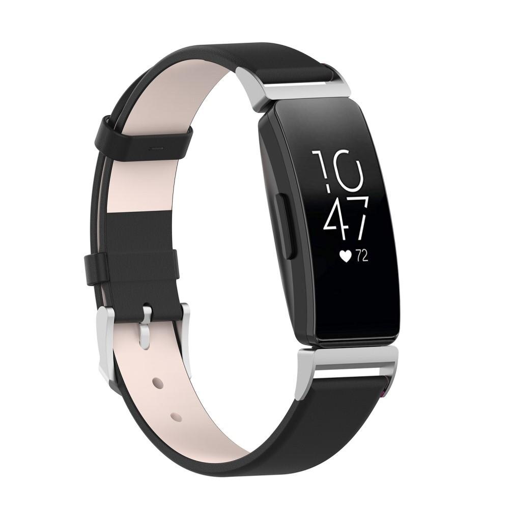 Bracelet en cuir Fitbit Inspire/Inspire HR/Inspire 2, Noir