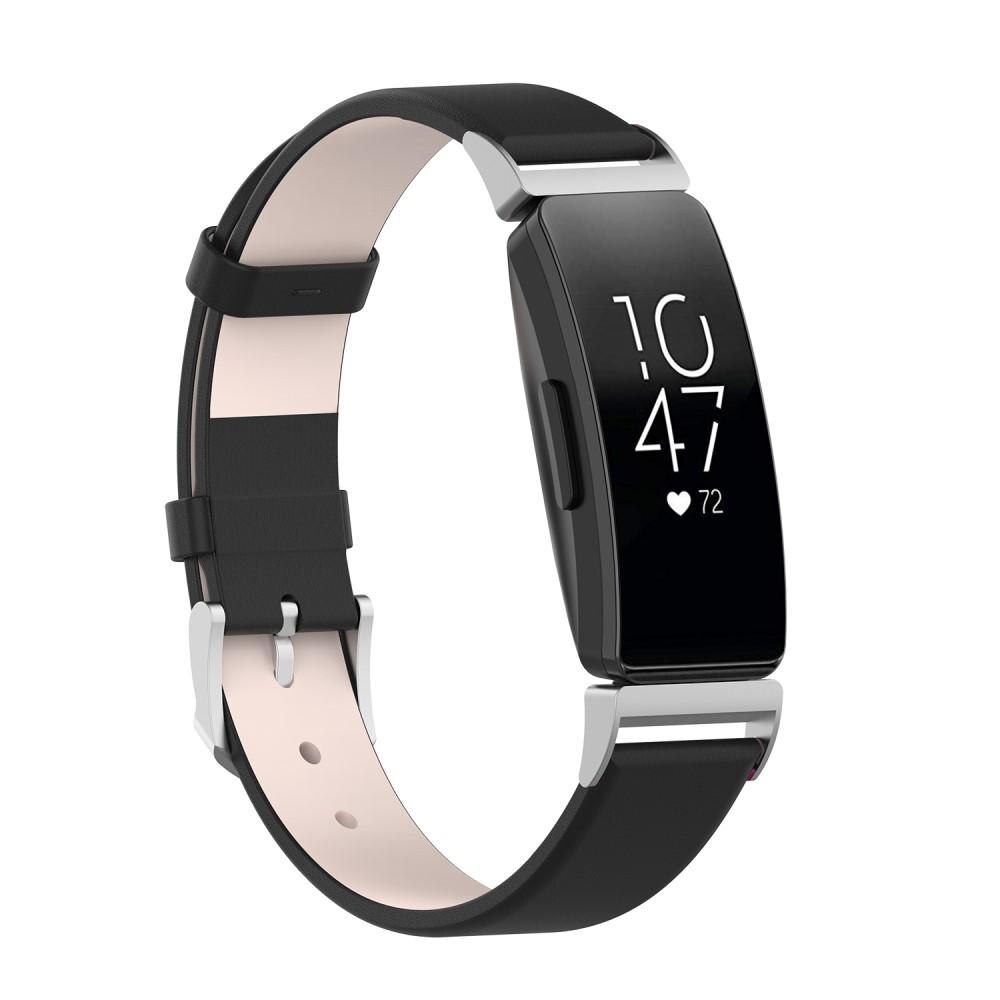 Bracelet en cuir Fitbit Inspire/Inspire 2 Noir