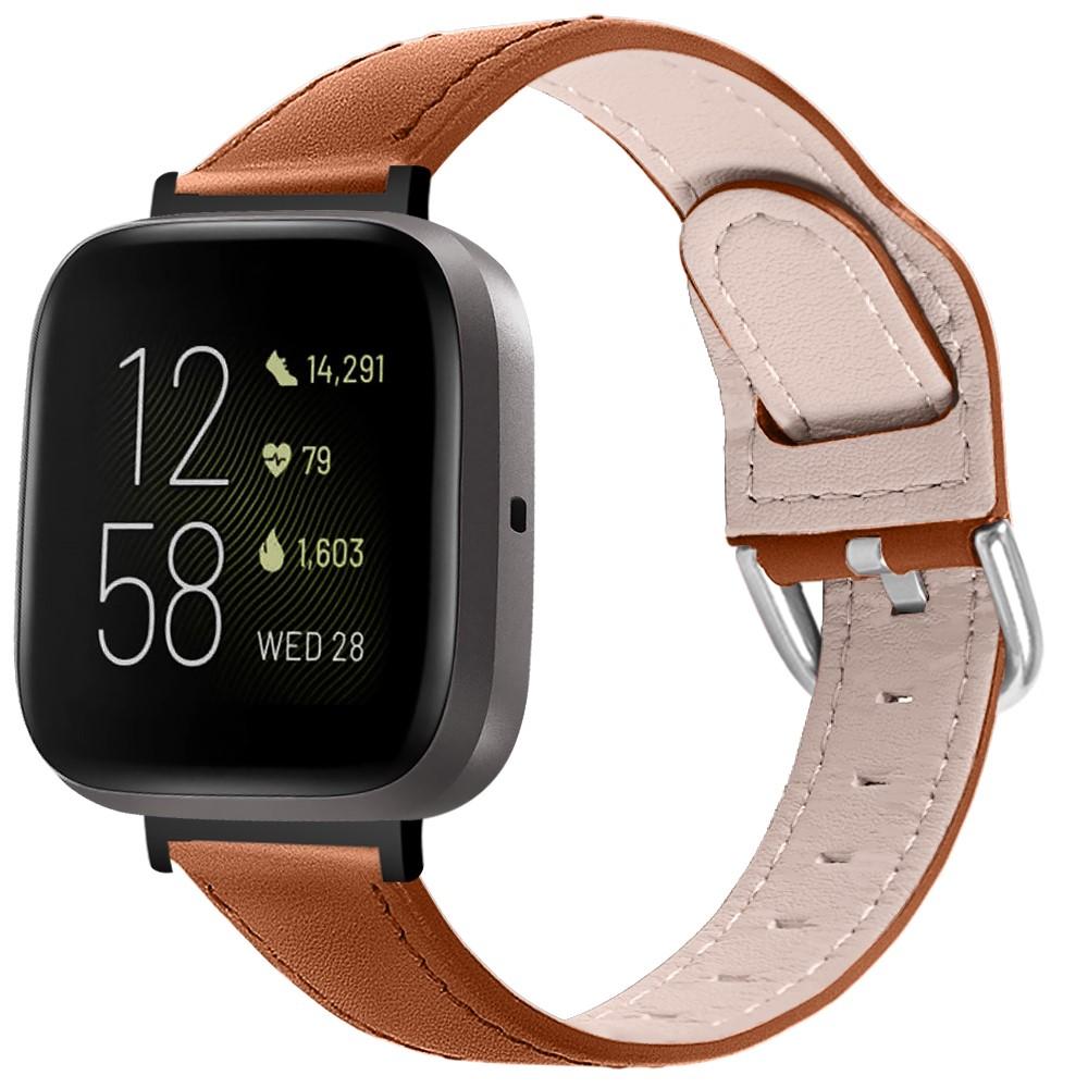 Bracelet en cuir Fitbit Sense/Versa 3, Marron