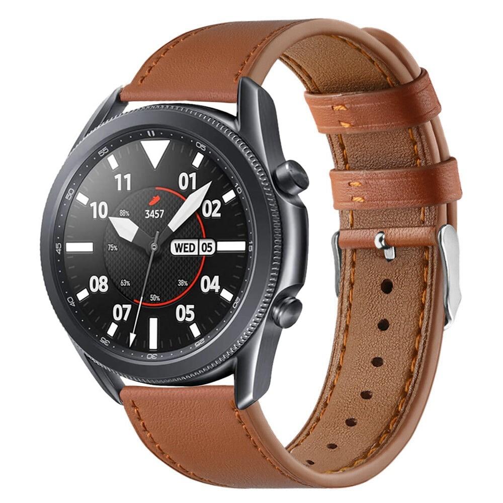Bracelet en cuir Samsung Galaxy Watch 3 41mm, Marron