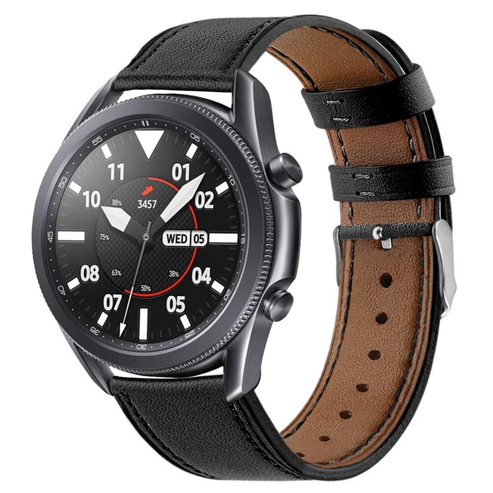 Bracelet en cuir Samsung Galaxy Watch 3 45mm Noir