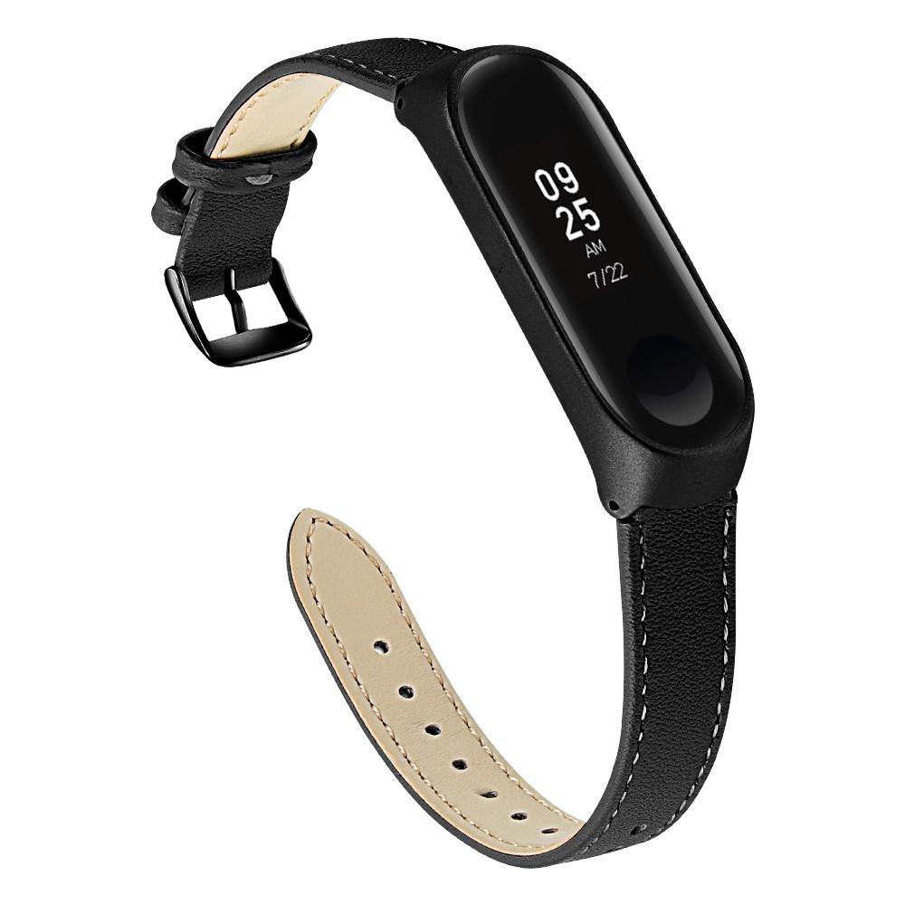 Bracelet en cuir Xiaomi Mi Band 5/6 Noir