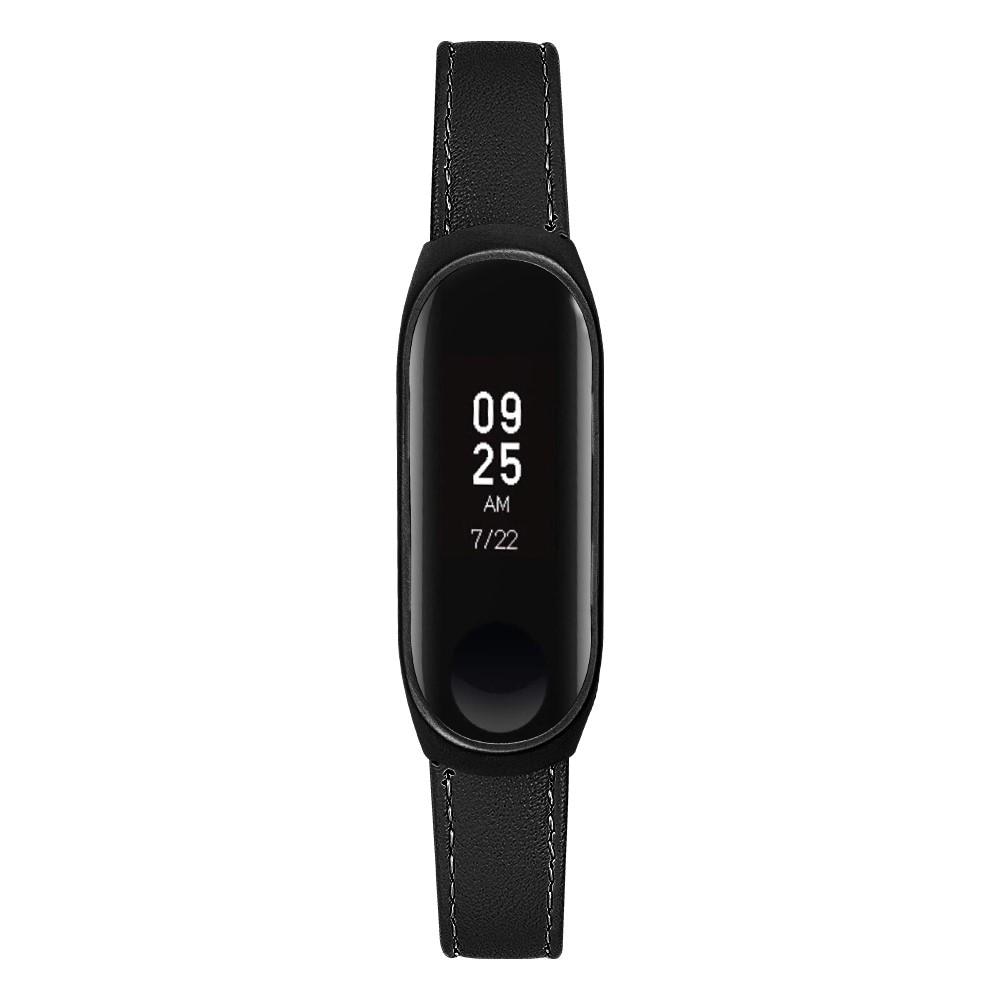 Bracelet en cuir Xiaomi Mi Band 5/6 Noir