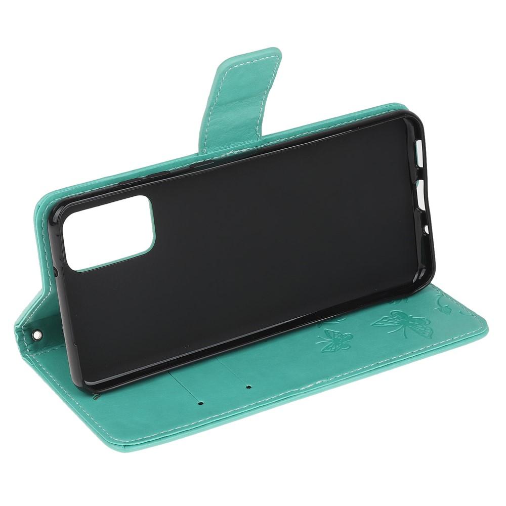 Étui en cuir à papillons pour Samsung Galaxy S20 FE, Vert