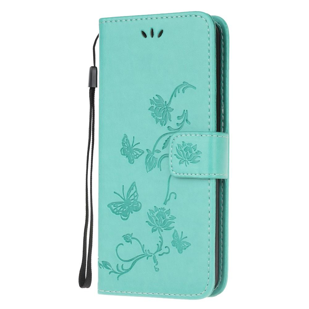 Étui en cuir à papillons pour Samsung Galaxy S20 FE, Vert