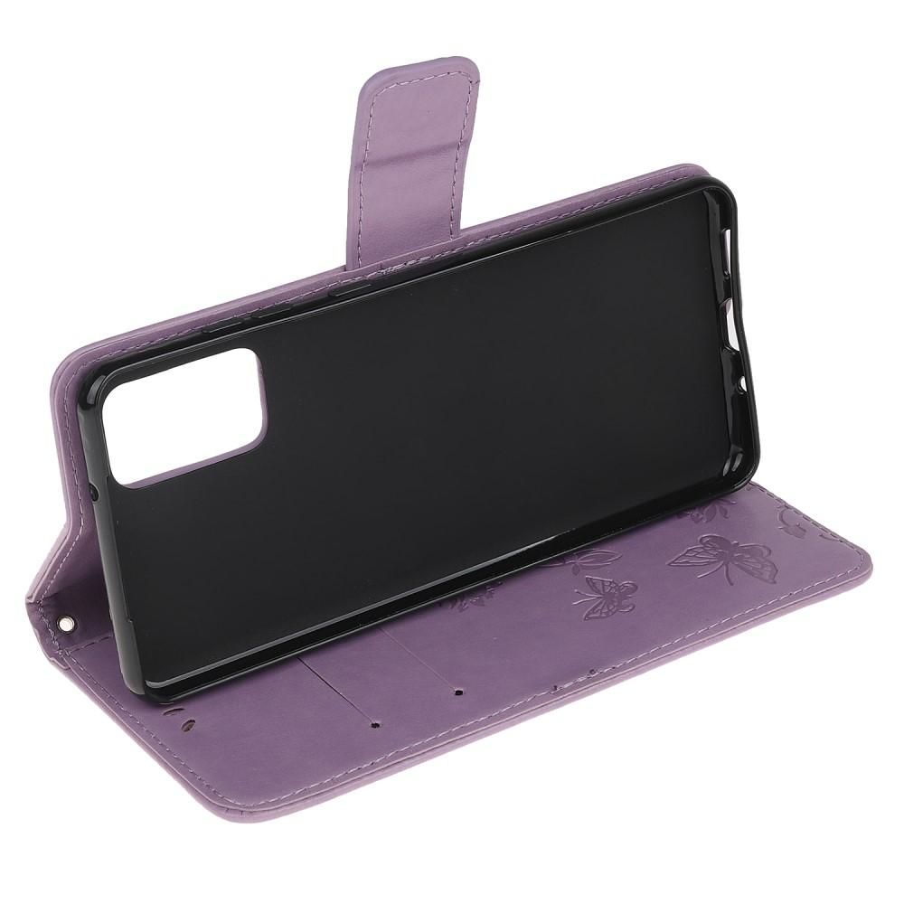 Étui en cuir à papillons pour Samsung Galaxy S20 FE, Violet