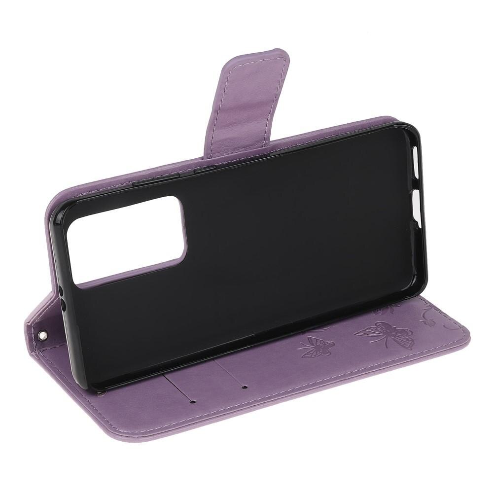 Étui en cuir à papillons pour Xiaomi Mi 10T/10T Pro, Violet