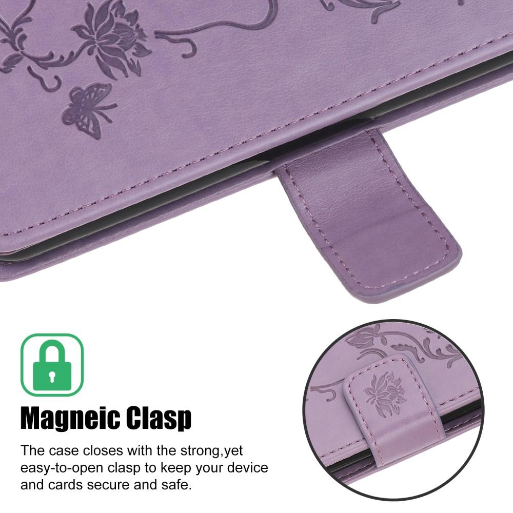 Étui en cuir à papillons pour Xiaomi Mi 10T/10T Pro, Violet