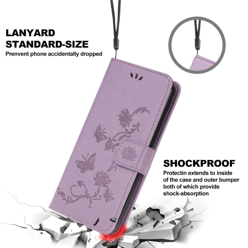 Étui en cuir à papillons pour Xiaomi Mi 10T/10T Pro, Violet