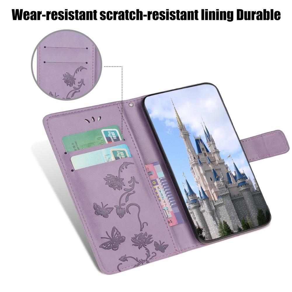 Étui en cuir à papillons pour Xiaomi Mi 10T/10T Pro, Violet